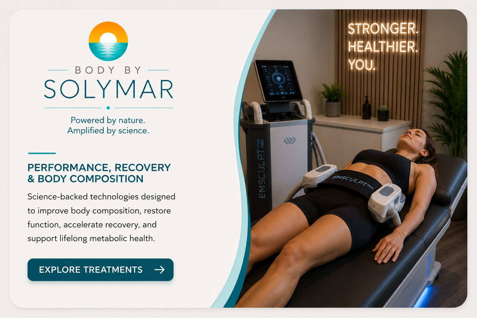 Body by SOLYMAR — Performance, recovery and body composition. Science-backed technologies for lifelong metabolic health.